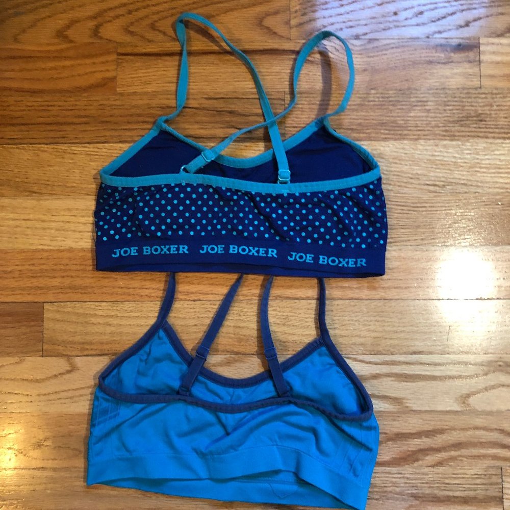 GIRLS JOE BOXER LOT OF 4 GREY BLUE PURPLE SPORTS BRAS OS - Picture 8 of 14